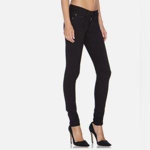 Rag & Bone JEAN Equestrian Black Jean Skinny Stretch Pant Black size 30